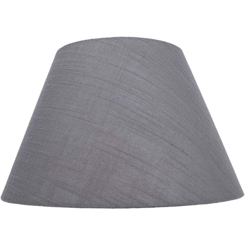 Medium Lamp Shade, Barrel Fabric Shade for Table and Floor Lamp, 7x13x7.8 Inch, Natural Linen, Handmade, Spider (White)