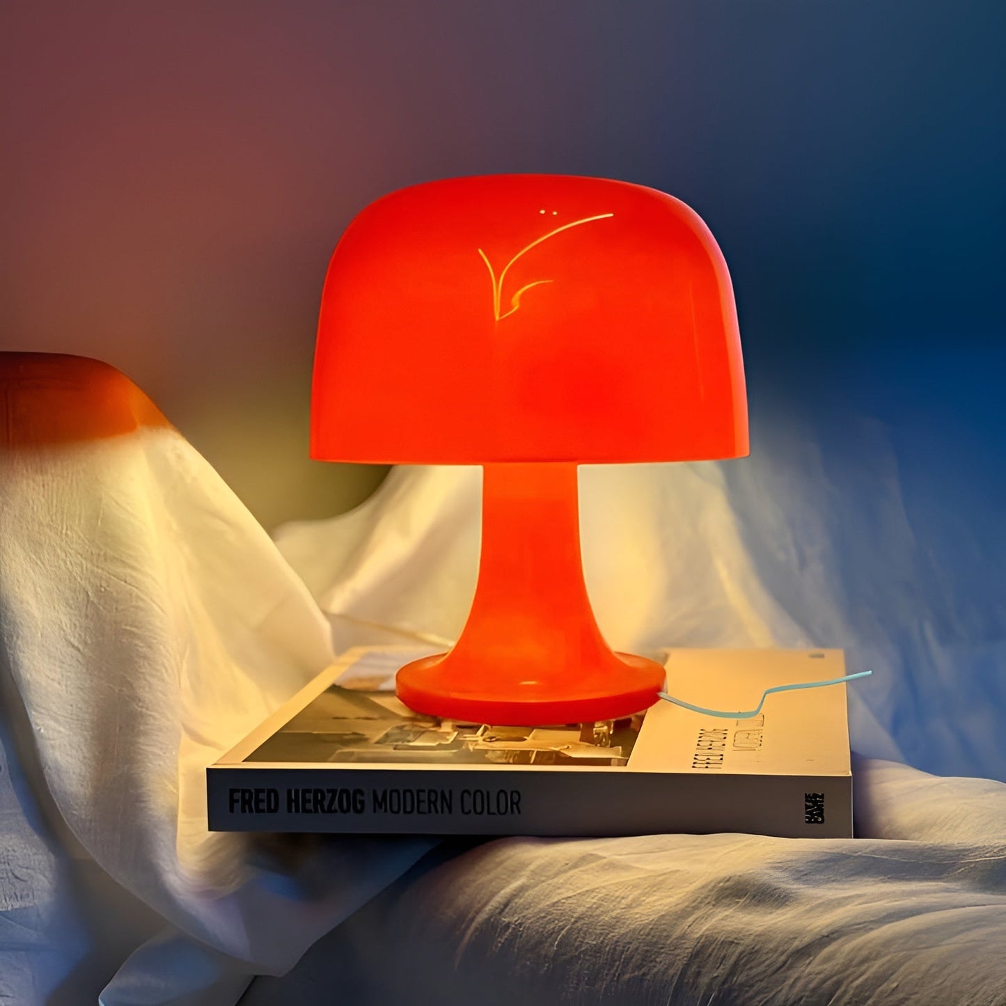 Stylish Vintage Mushroom Lamp with Dimmable LED & USB Power