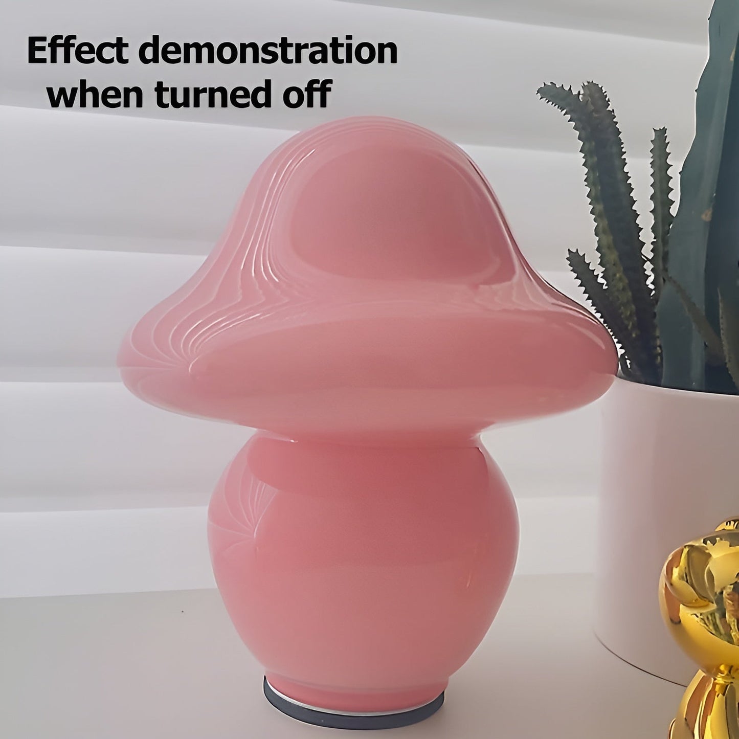 Mushroom Design Glass Lamp - Enchanting USB Lighting