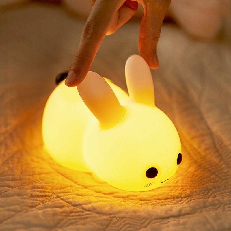 Kids Bunny Night Lamp - LED Book Table Light for Sleep