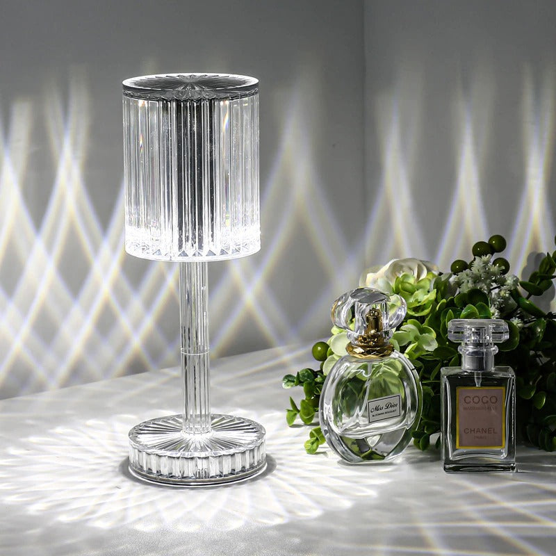 Round Diamond-Shaped LED Table Lamp for Bedroom Decor