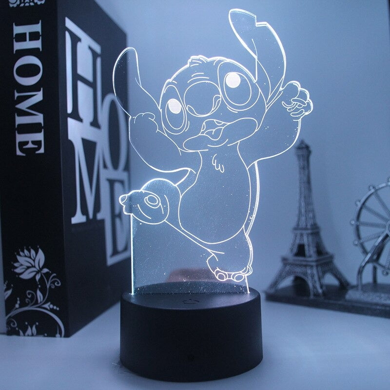 Stitch LED Night Lamp - Color Changing Table Light for Kids