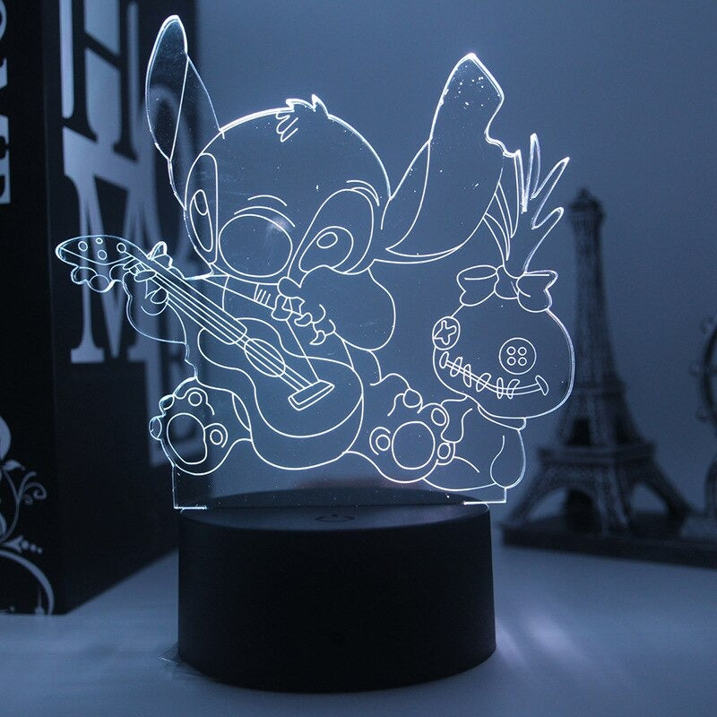Stitch LED Night Lamp - Color Changing Table Light for Kids