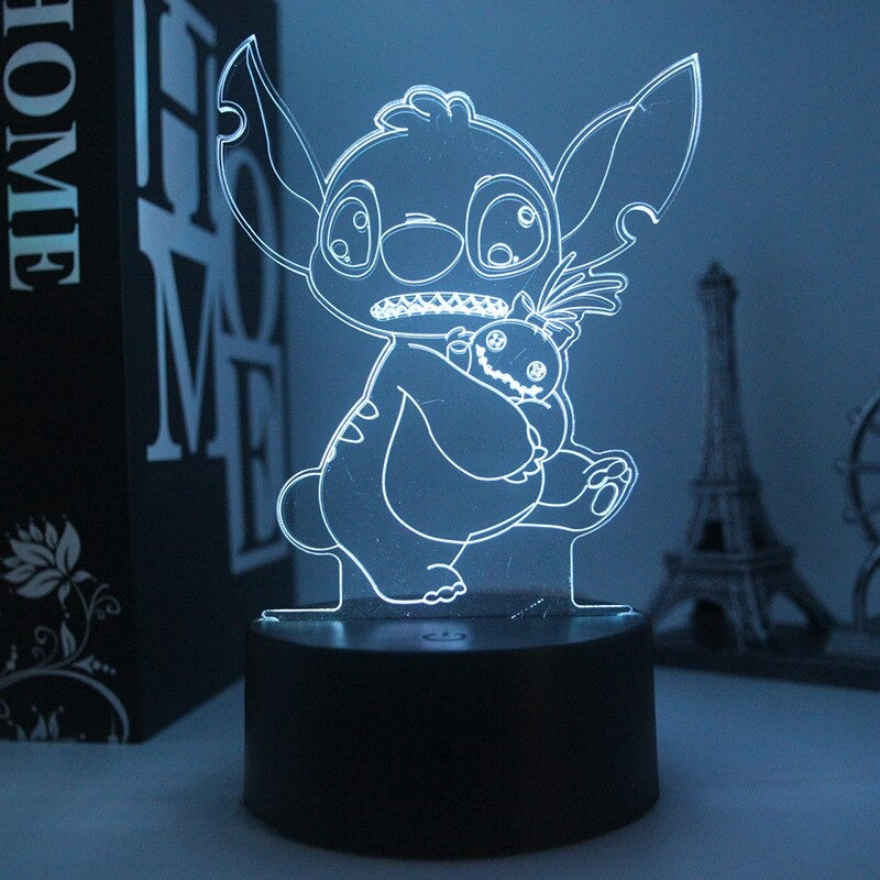 Stitch LED Night Lamp - Color Changing Table Light for Kids