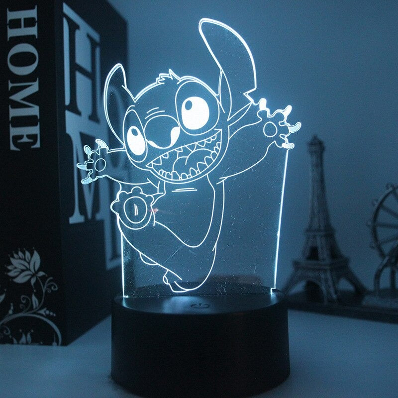 Stitch LED Night Lamp - Color Changing Table Light for Kids