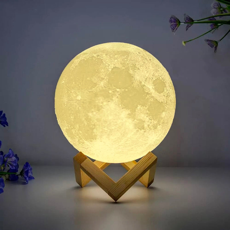 Moon Night Table Lamp LED Touch Sensor Minimalist Design