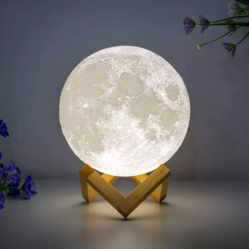 Moon Night Table Lamp LED Touch Sensor Minimalist Design