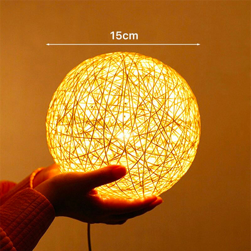Rattan Moon Night Lamp - Elegant Book-Shaped Design