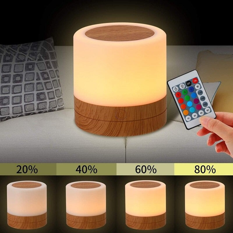 LED Touch Sensitive Night Light – Rechargeable, Dimmable, 8 Colors