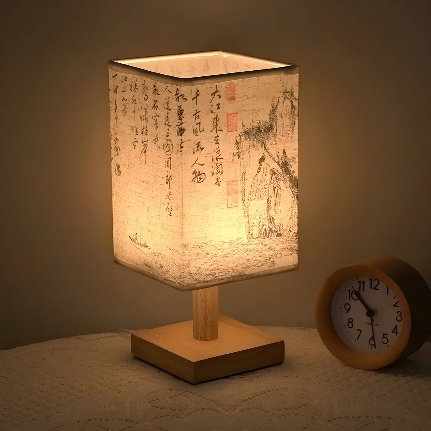 Modern Fabric LED Chinese Style Table Lamp - Elegant Home Lighting