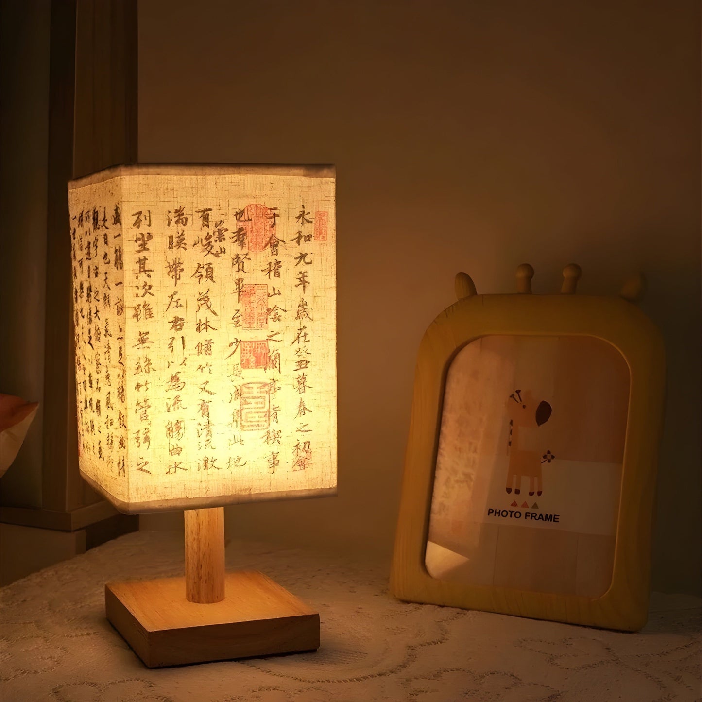 Modern Fabric LED Chinese Style Table Lamp - Elegant Home Lighting