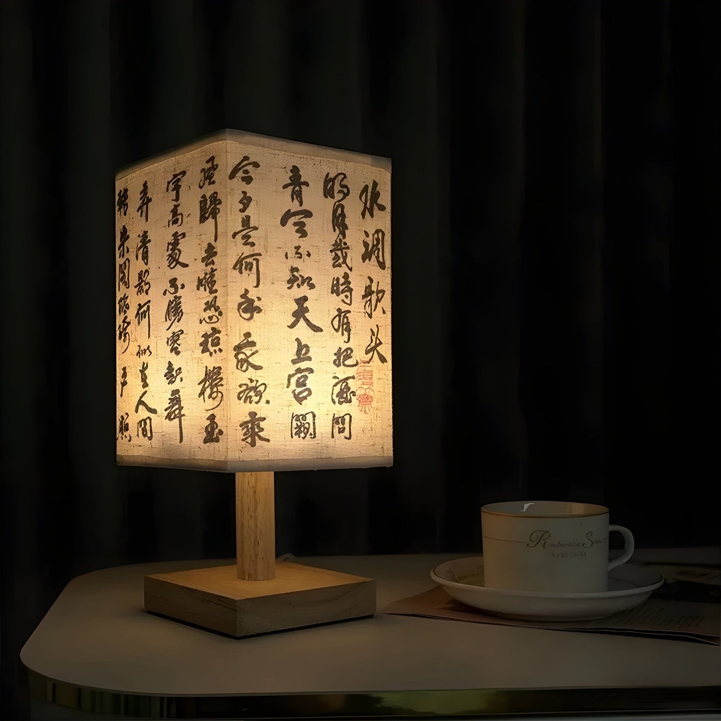 Modern Fabric LED Chinese Style Table Lamp - Elegant Home Lighting