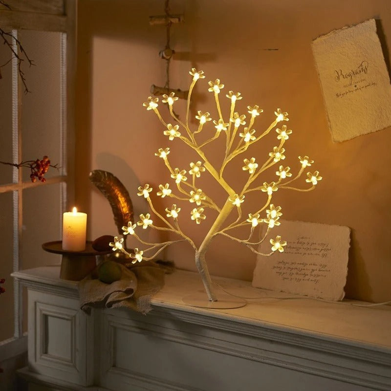 Sakura LED Cherry Blossom Table Lamp USB Remote Control