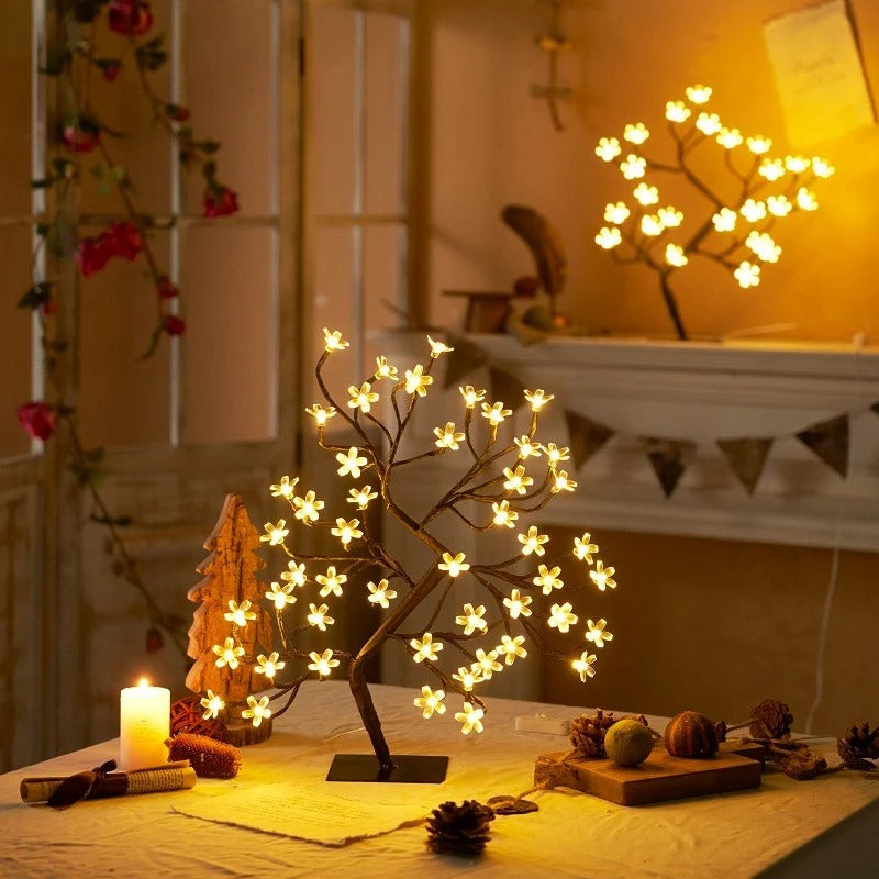 Sakura LED Cherry Blossom Table Lamp USB Remote Control
