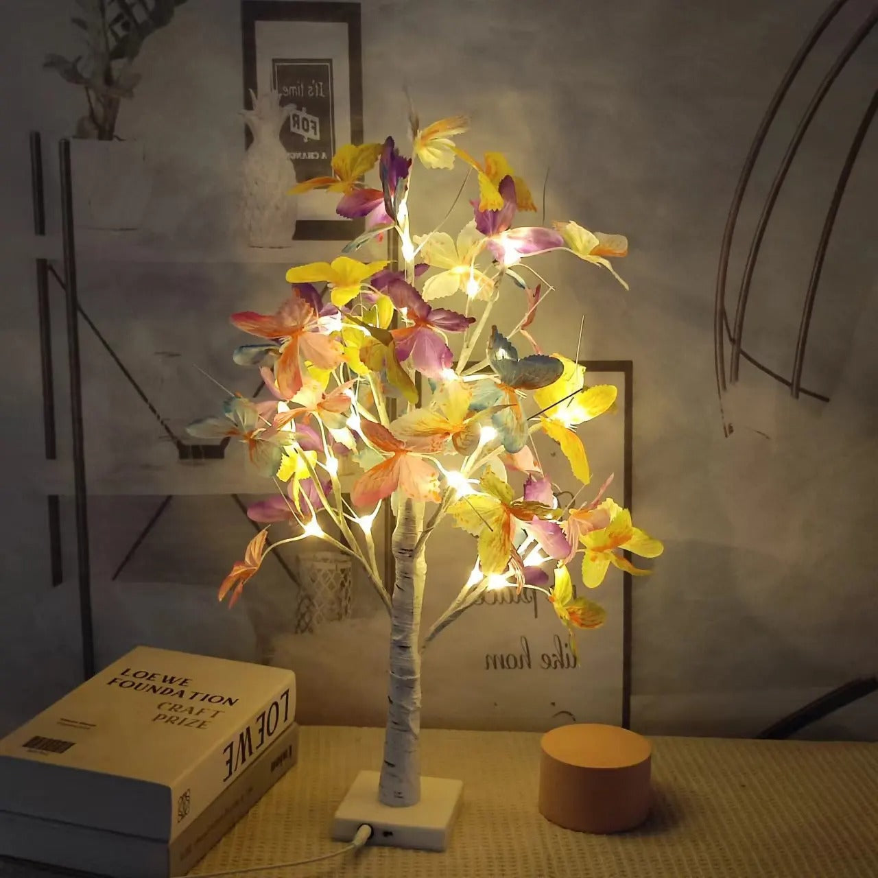 Bonsai LED Lamp - Decorative Light with Butterflies