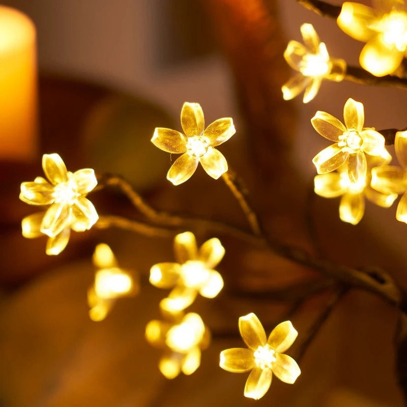 Sakura LED Cherry Blossom Table Lamp USB Remote Control