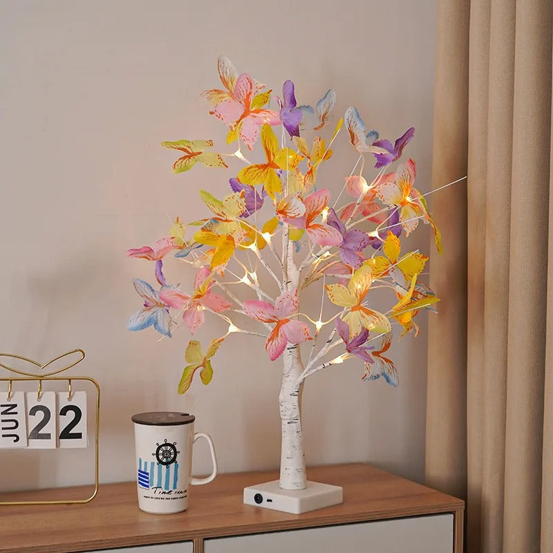 Bonsai LED Lamp - Decorative Light with Butterflies