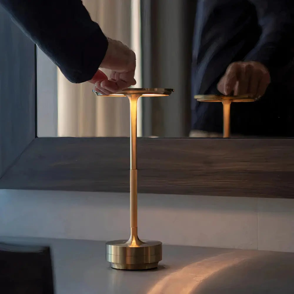 Elegante Table Lamp by Thomas - Stylish Metal & Glass Design