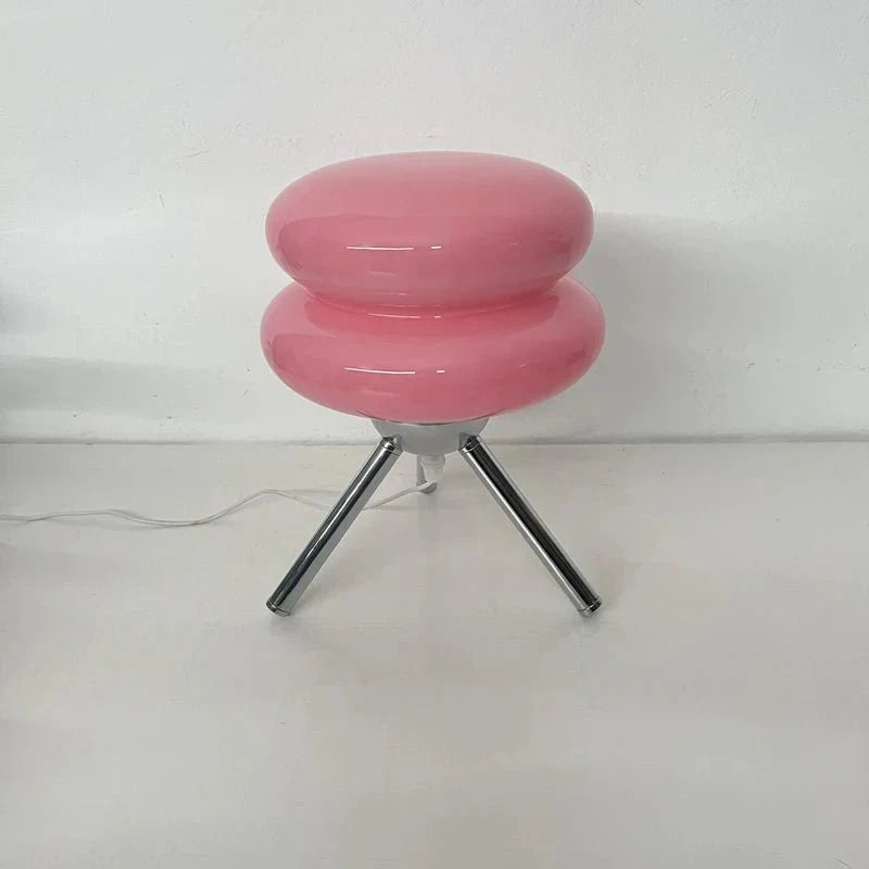 Mid Century Triangle Base LED Table Lamp with USB Port