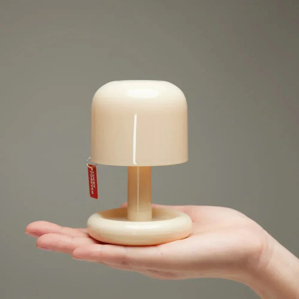 Minimalist LED Mushroom Night Light Dimmable Table Lamp