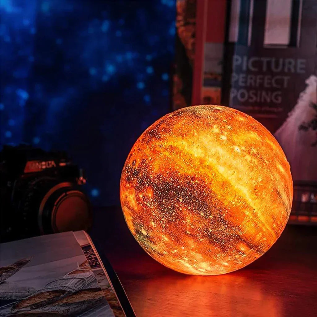 Scandinavian Moon Lamp | 16 Colors | Remote Control - Sky