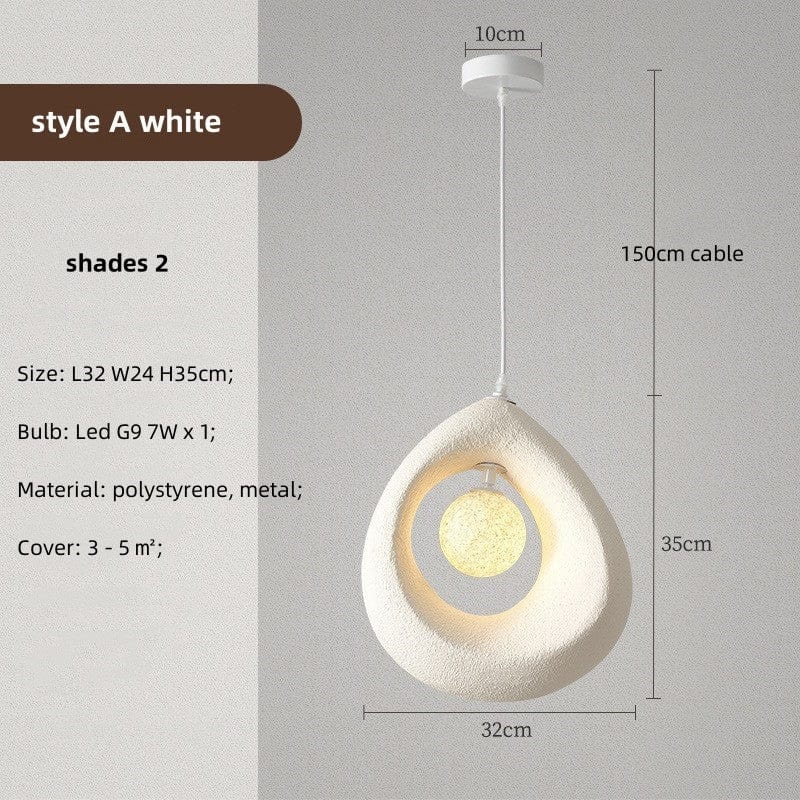 Wabi Sabi Circular Luxury Pendant Light - LED Modern Design