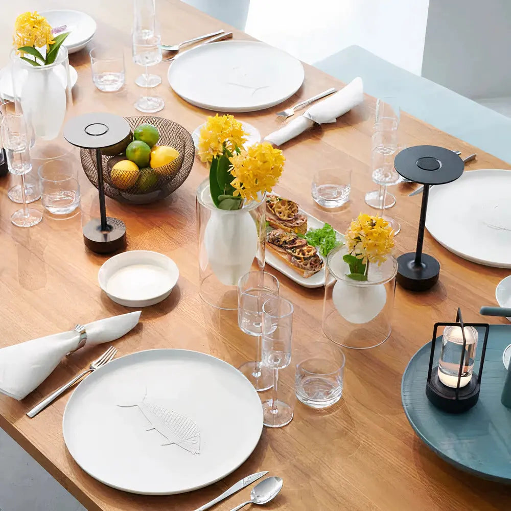 Elegante Table Lamp by Thomas - Stylish Metal & Glass Design