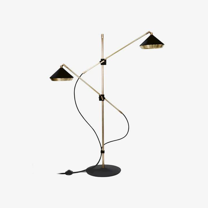 Shear Floor Lamp with Adjustable LED Shade - Indoor Lighting