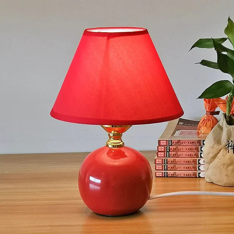 Elegant Ceramic Table Lamp - LED Miniature Design