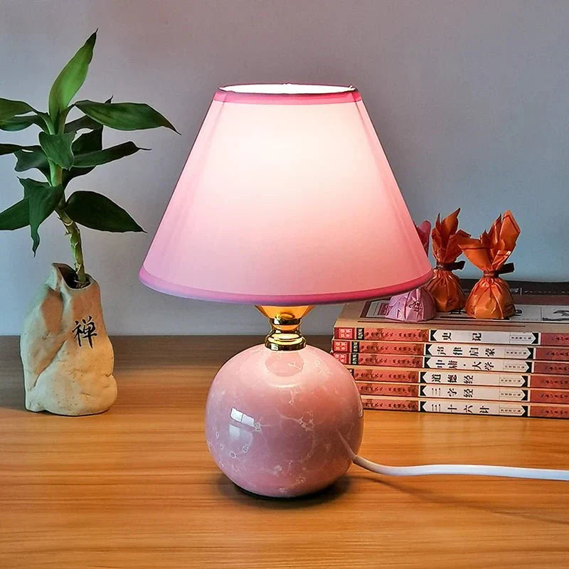Elegant Ceramic Table Lamp - LED Miniature Design