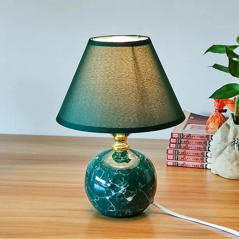 Elegant Ceramic Table Lamp - LED Miniature Design