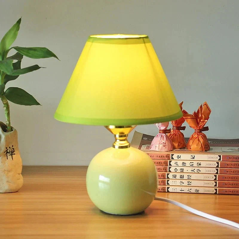 Elegant Ceramic Table Lamp - LED Miniature Design