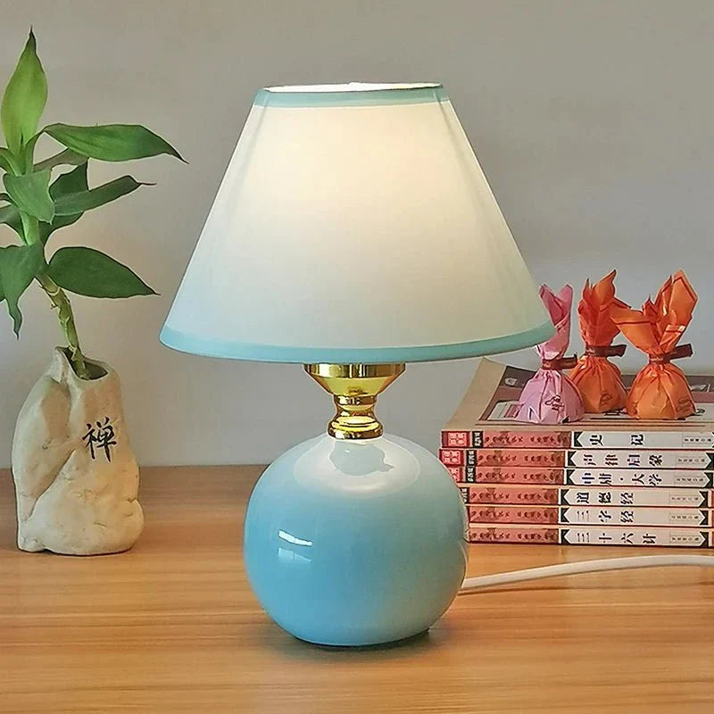 Elegant Ceramic Table Lamp - LED Miniature Design