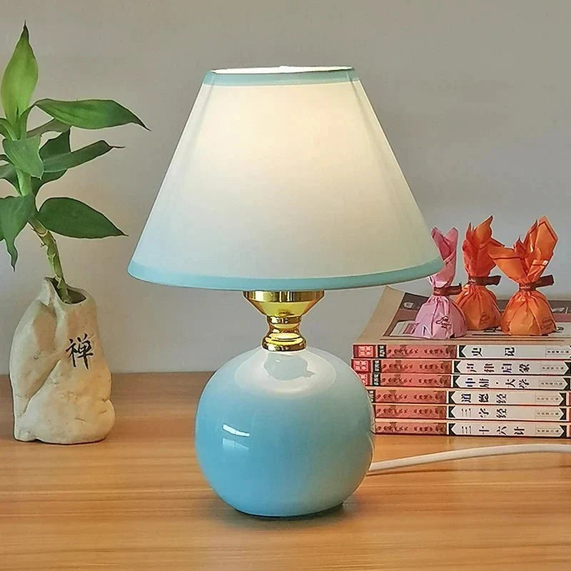 Elegant Ceramic Table Lamp - LED Miniature Design