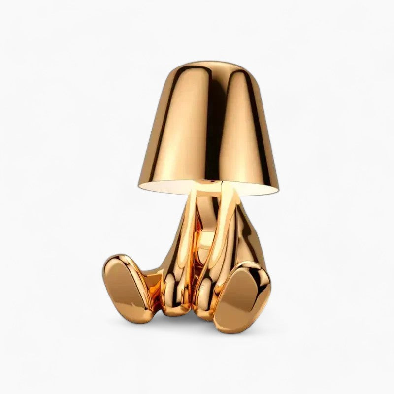 Gold USB Rechargeable Table Lamp | Dimmable Resin Lamp