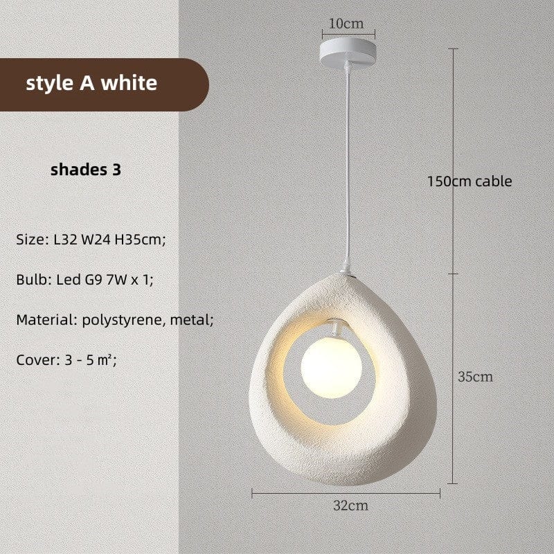 Wabi Sabi Circular Luxury Pendant Light - LED Modern Design