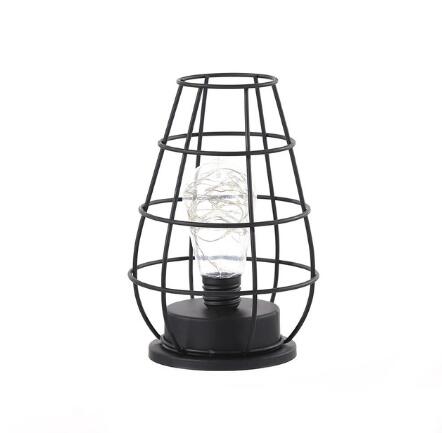 Drahtdesign Table Lamp - Elegant Iron Base, Warm White Light