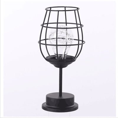 Drahtdesign Table Lamp - Elegant Iron Base, Warm White Light