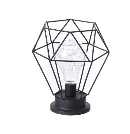 Drahtdesign Table Lamp - Elegant Iron Base, Warm White Light