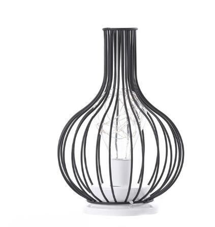 Drahtdesign Table Lamp - Elegant Iron Base, Warm White Light