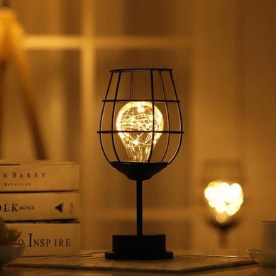 Drahtdesign Table Lamp - Elegant Iron Base, Warm White Light