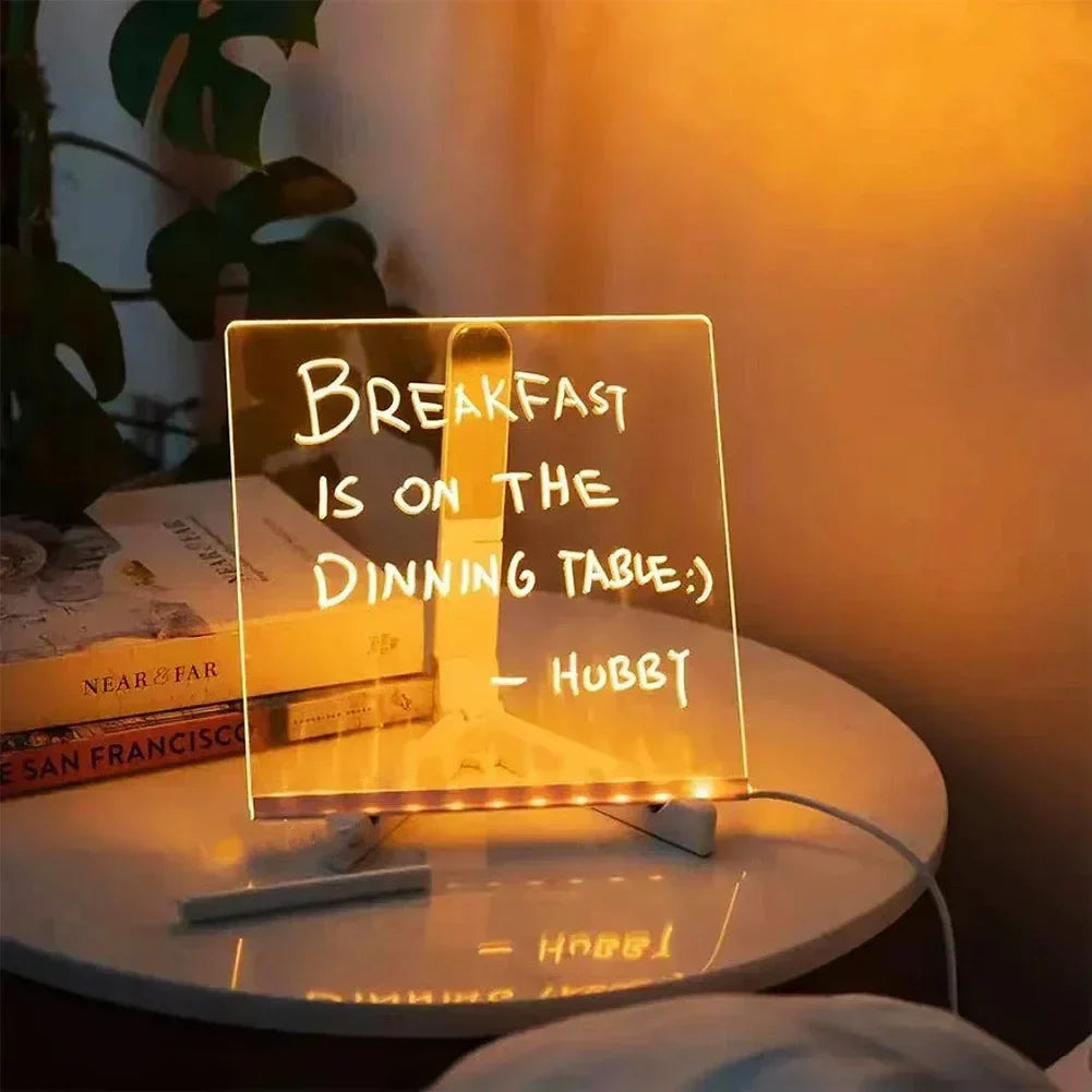 Schreibe Auf Neon Desk Lamp - LED Light Up Whiteboard