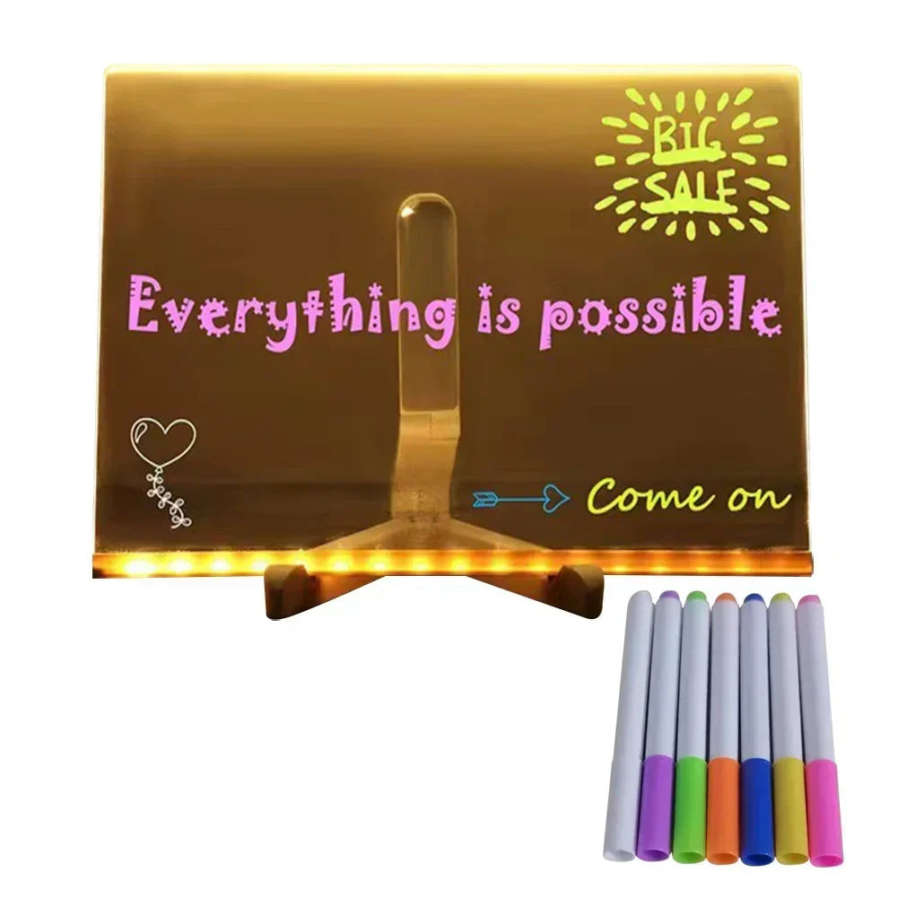 Schreibe Auf Neon Desk Lamp - LED Light Up Whiteboard
