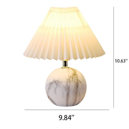 Vintage Fabric Shade Ceramic 1-Light Table Lamp Australia