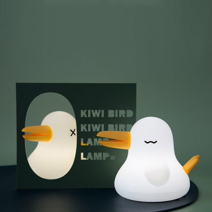 Cartoon Kiwi Bird Silicone Rechargeable Timer Dimmable LED Desk Lamp