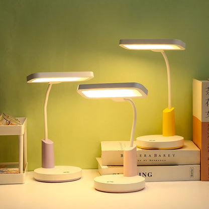 Einfache Long Shadow Round Base Touch Charge LED Desk Lamp