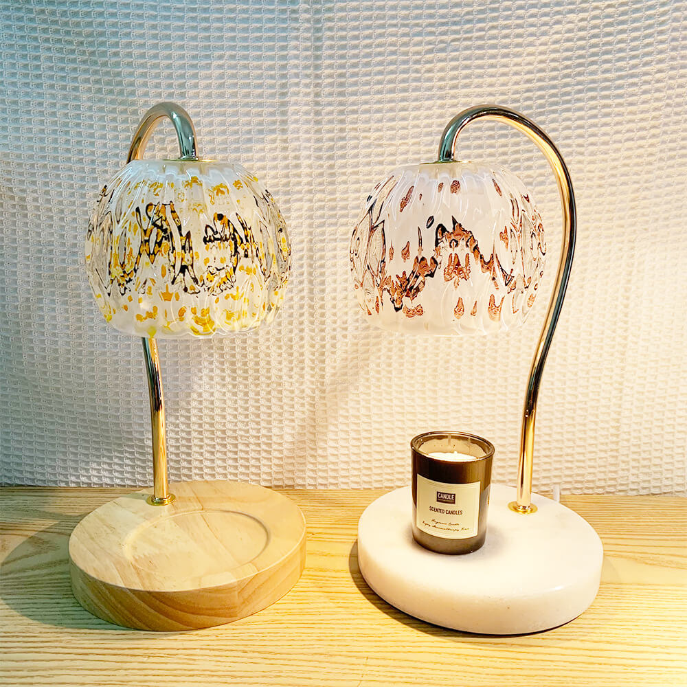 Japanese Style Creative Glass Sphere 1-Light Melting Wax Table Lamp