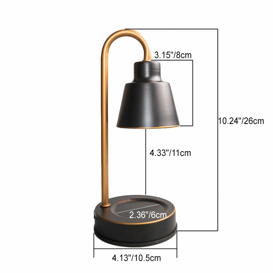 European Style Cone Cold-Rolled Steel Base 1-Light Candle Table Lamp