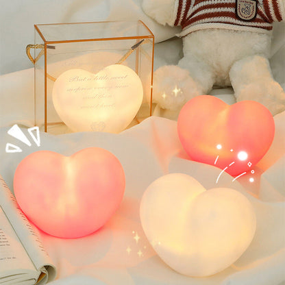 Moderne Silicone Creative Heart LED Night Light Table Lamp