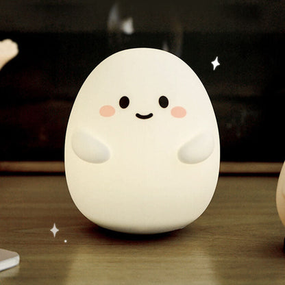 Kreative Cartoon Egg Silicone USB LED Kids Night Light Lamp